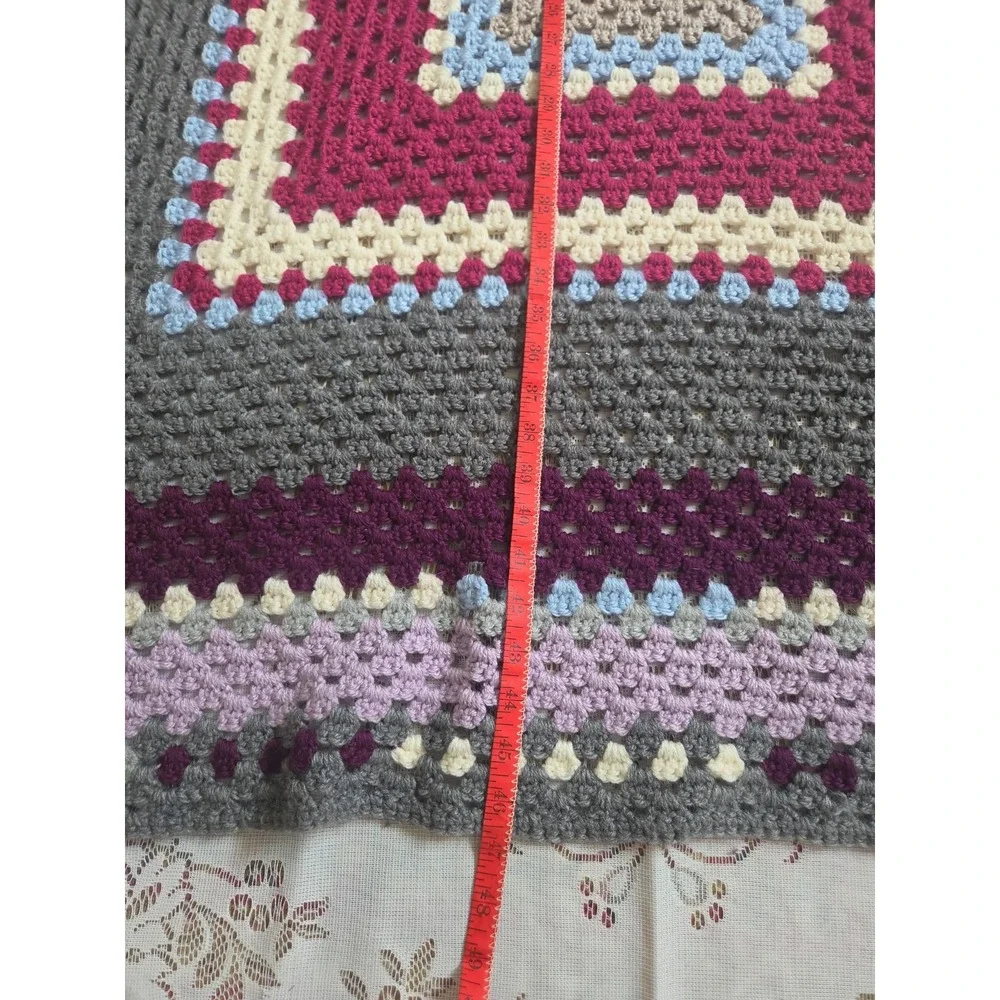 Square Hand Made Crochet Lap Blanket 46